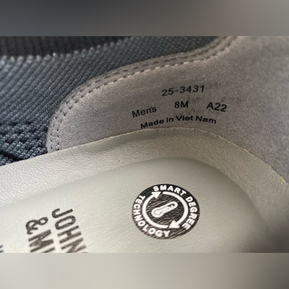 Johnston & Murphy AMHERST Knit U-Throat Shoe, Men's US Size 8M, Black (NWB) - Picture 7 of 11